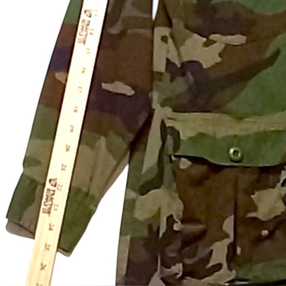 BDU Woodland Jacket Fatigue Hunting Pleated Utility Pockets Reinforced Elbow Sm - Picture 6 of 8